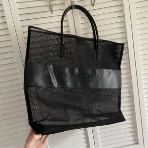 Burberry Fragrances | Black Mesh Snap Close Tote Bag